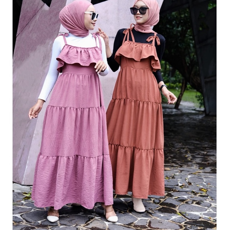 Jual Overall Farah Tali Ruffle Overall Cringkle Overall Tali Pundak