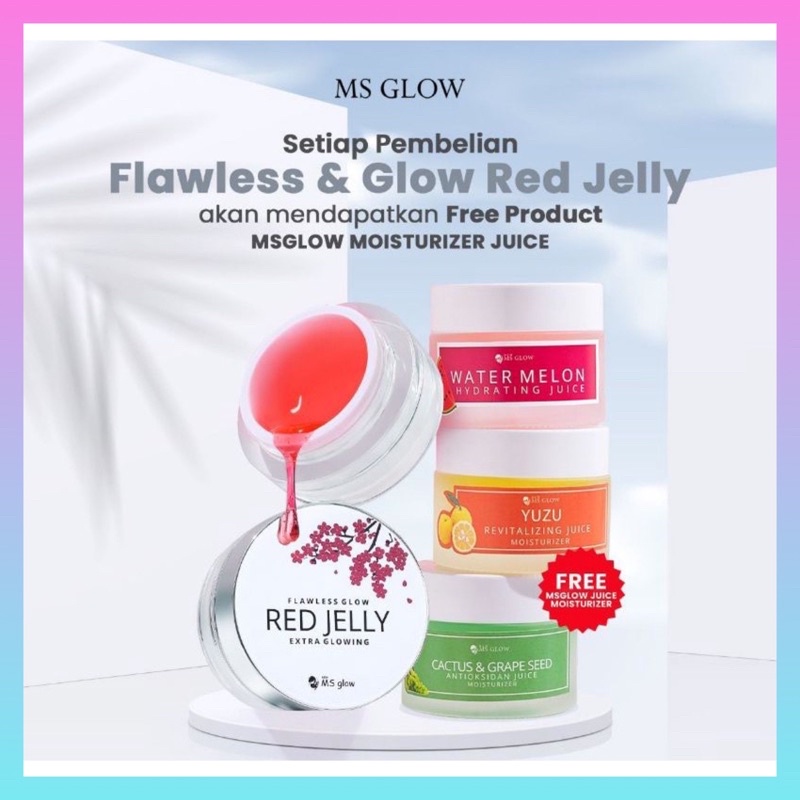 Jual Red Jelly Ms Glow Berkode Exp Free Juice Moisturizer Shopee