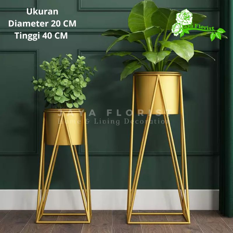 Jual Standing Pot Bunga Minimalis Rak Pot Bunga Besi Modern Standing