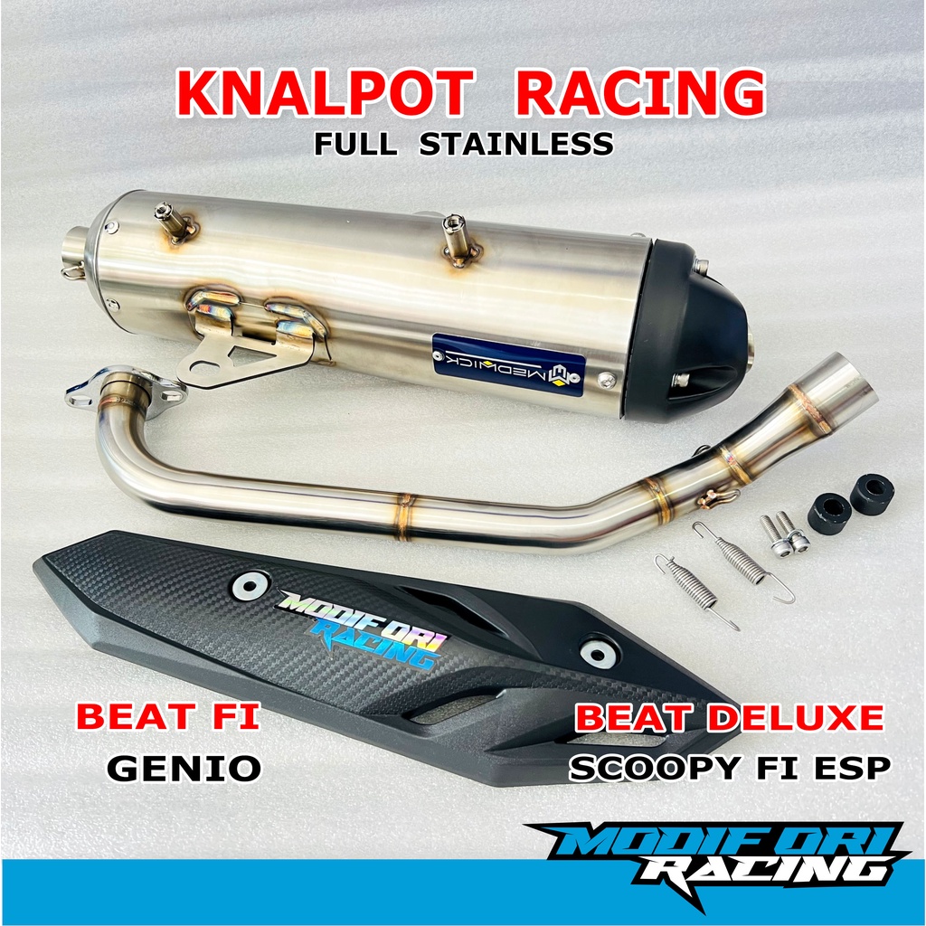 Jual BEAT Knalpot Racing Full Stainless Medwick Knalpot Standar