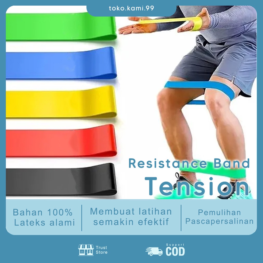 Jual Resistence Band Pull Up Panjang Karet Elastis Latihan Gym Dan Yoga