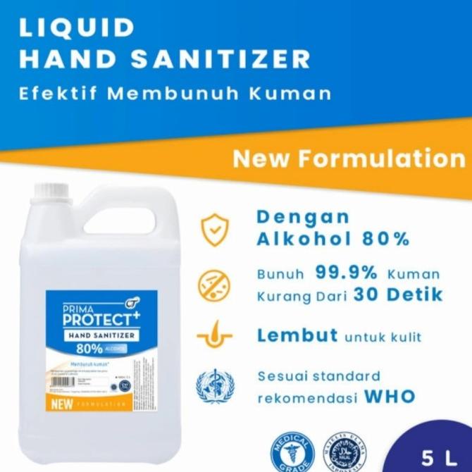 Jual PRIMA PROTECT 5 LITER HAND SANITIZER PRIMA PROTECT REFIL PRIMA