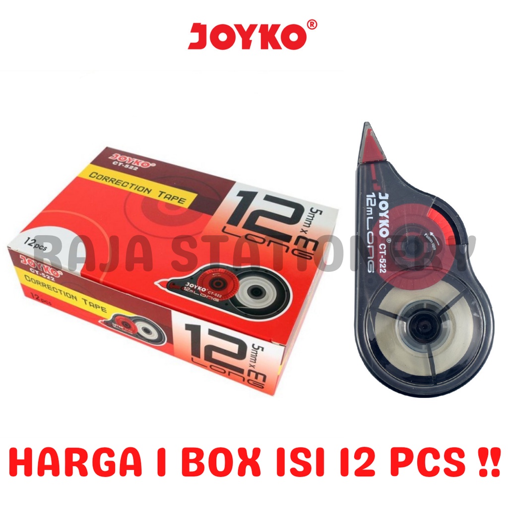 Jual JOYKO CORRECTION TAPE 12M CT522 TIPEX KERTAS JOYKO TIPX TIP X CT