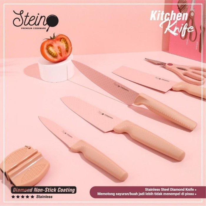 Jual STEINCOOKWARE DIAMOND KNIFE SET IN 6 SET PISAU DAPUR ORIGINAL