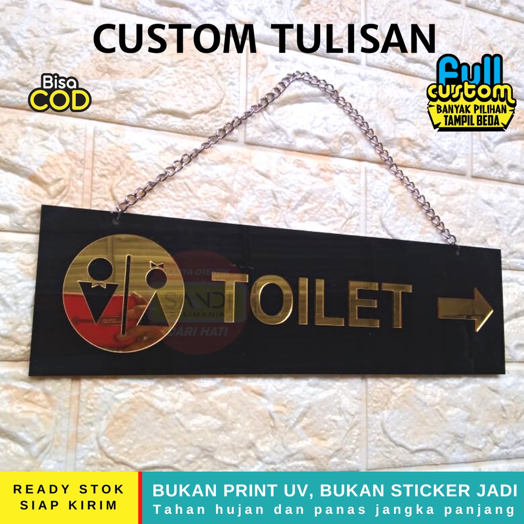 Jual Papan Custom Tulisan Signage Board Acrylic Papan Gantung Label