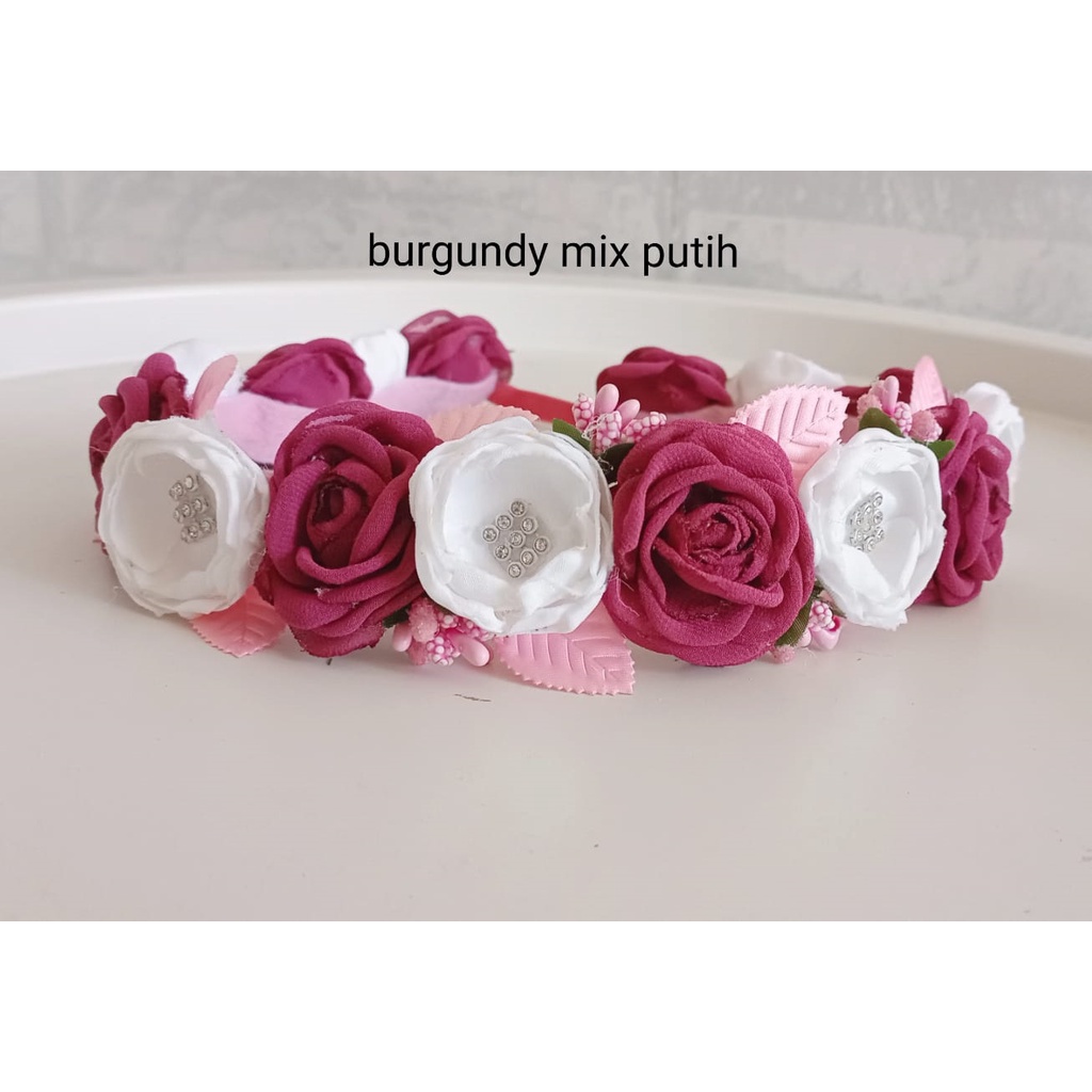 Jual Mahkota Bunga Hijab Bando Bunga Melingkar Arina Flower Crown