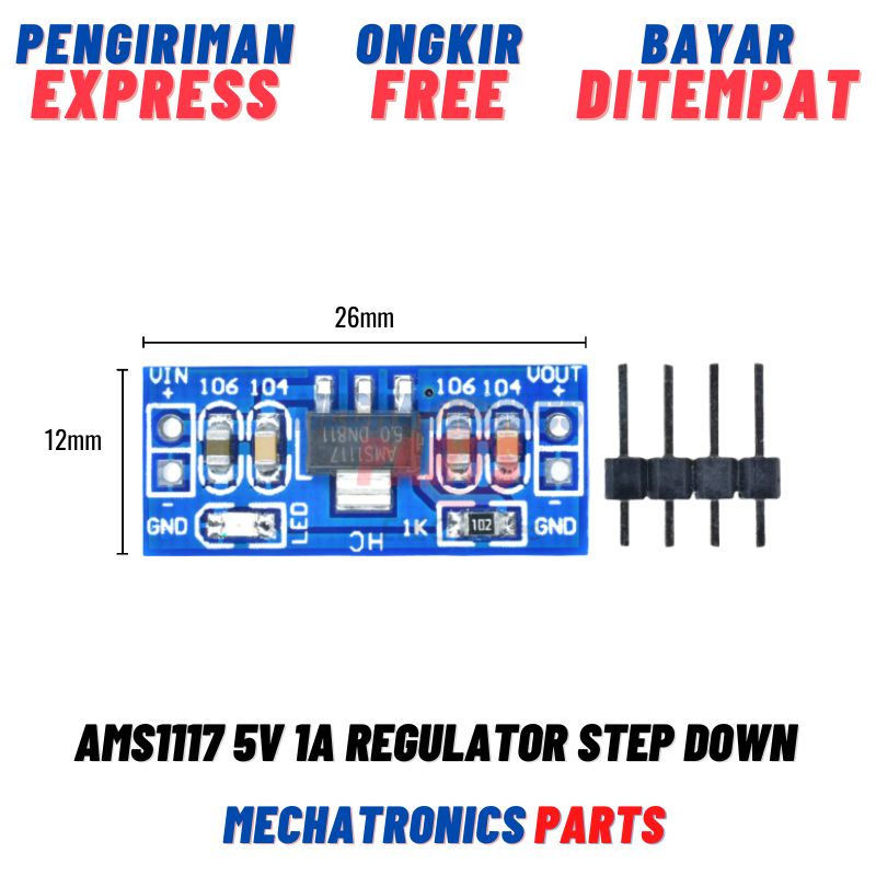 Jual Ams V A Regulator Step Down Power Supply Adapter Board