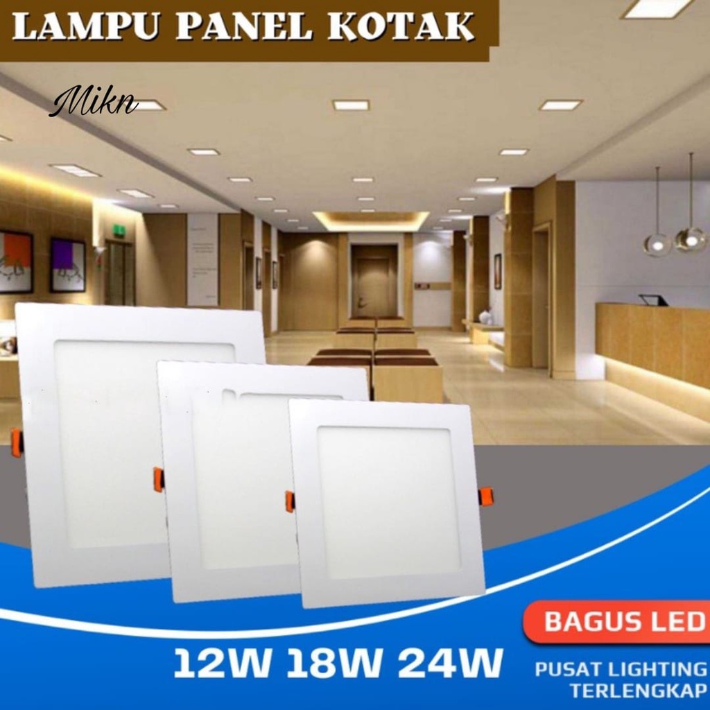 Jual LAMPU LED PANEL LIGHT DOWNLIGHT PUTIH INBOW KOTAK 6W 12W 18W PUTIH