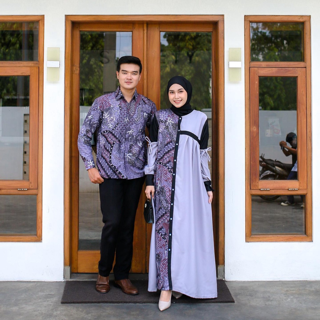 Jual Benang Raja Gamis Batik Couple Pria Kombinasi Moscrepe Shopee