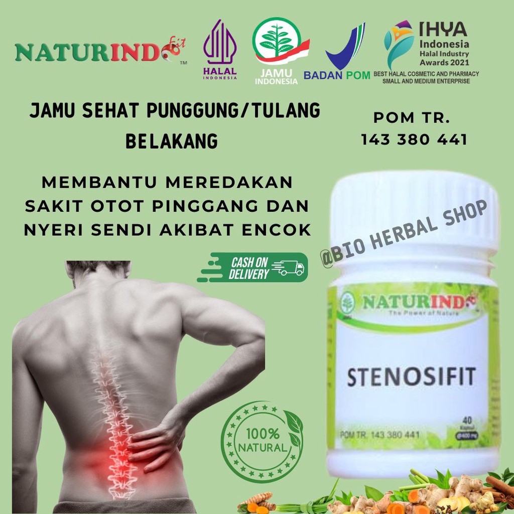 Jual Obat Sakit Pinggang Stenosifit Obat Herbal Syaraf Kejepit Jamu