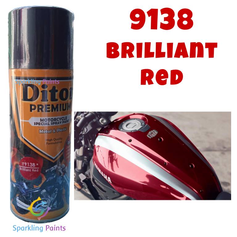 Jual Pilox Diton Premium Yamaha Brilliant Red 9138 400ml Warna Merah