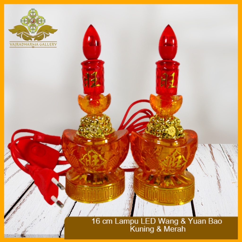 Jual Lampu Sembahyang Altar Merah Led Wang Yuan Bao Cm Shopee