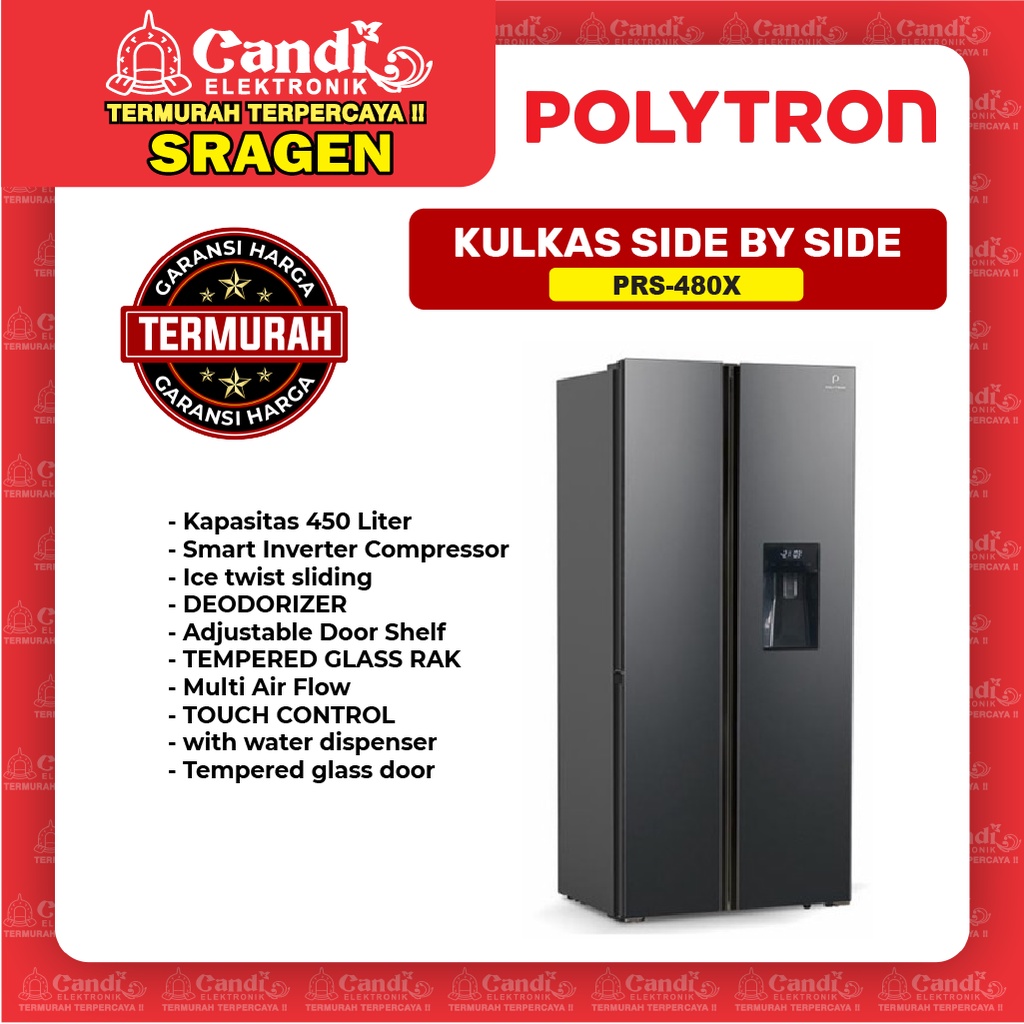 Jual Polytron Kulkas Side By Side Liter Prs X Shopee Indonesia