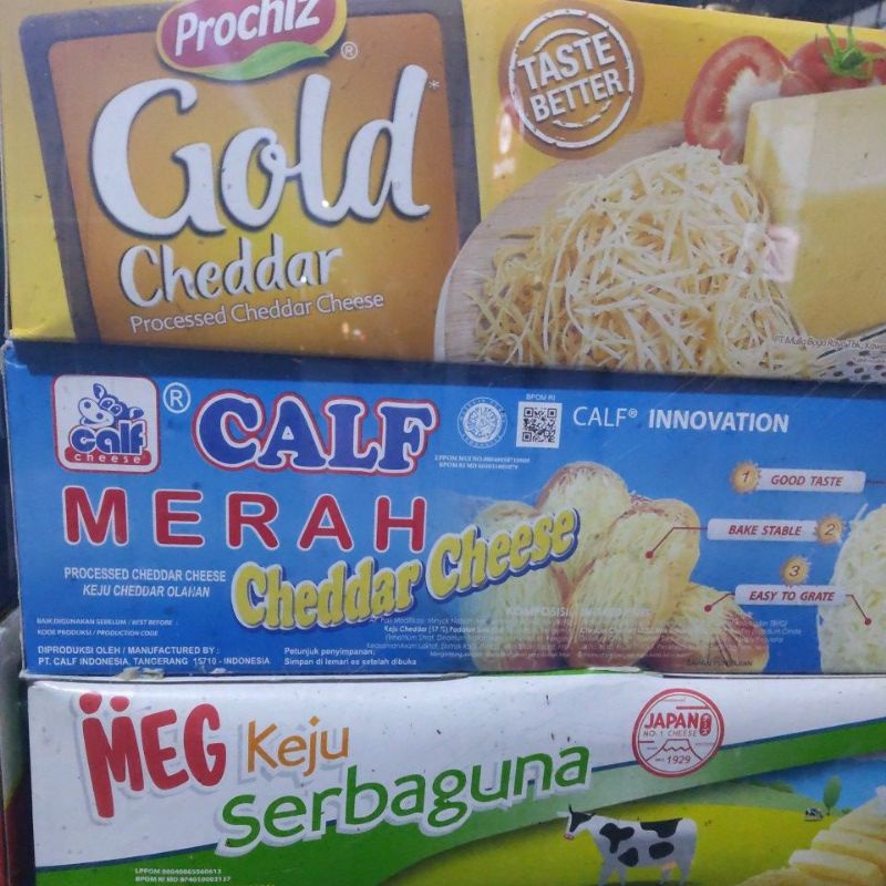 Jual Keju Cheddar Chedar Kg Murah Potongan Merk Calf Merah Kraft