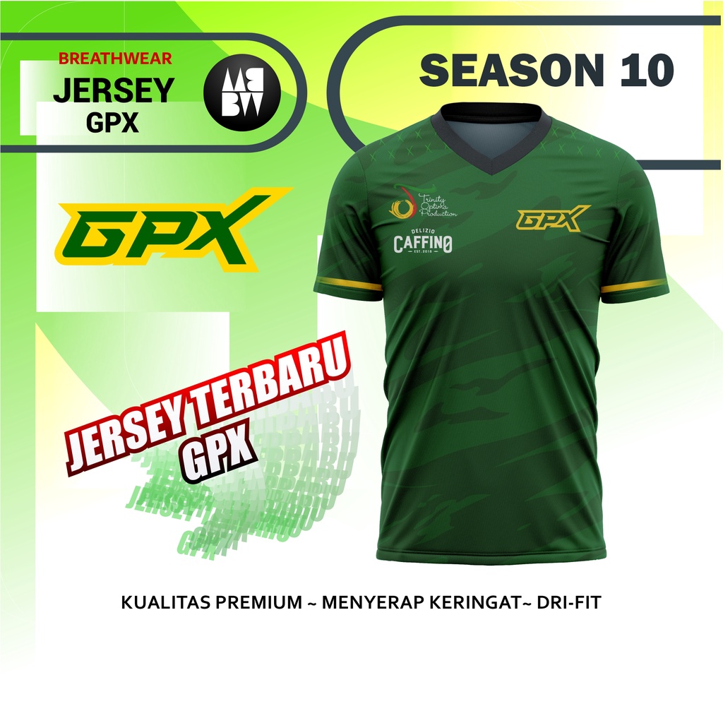 Jual Jersey GPX Hijau Terbaru SEASON 10 2022 E Sport MLBB Free Nickname