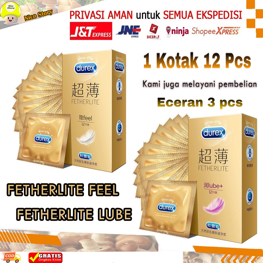 Jual NCS COD PRIVASI AMAN FETHERLITE LUBE Kondom Durex Condom Super