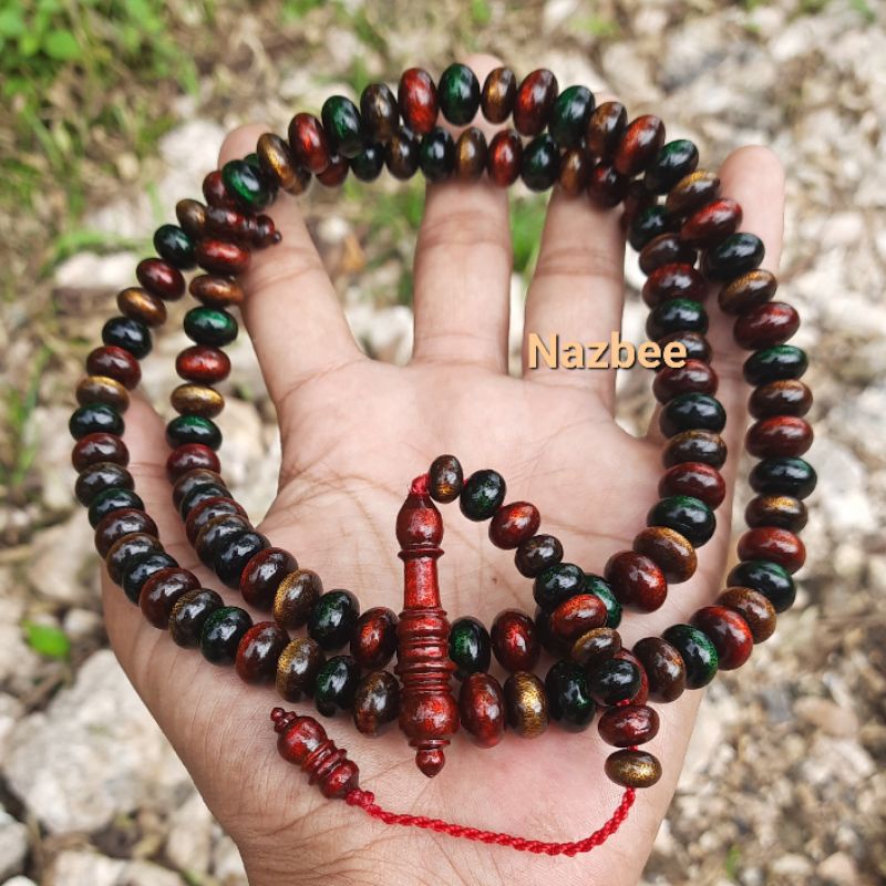 Jual Tasbih Akar Bahar Tali Arus Kombinasi Model Pipih Shopee