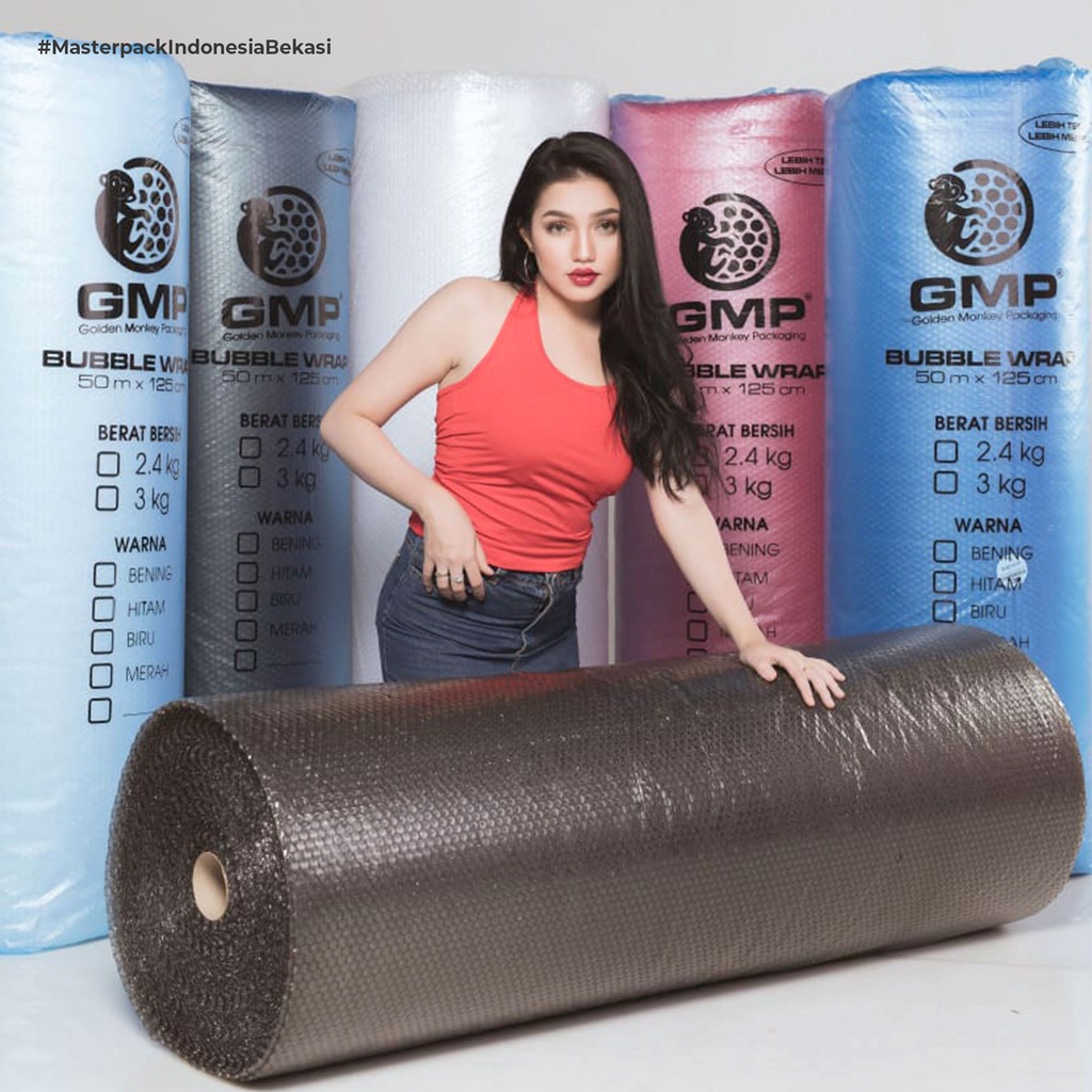 Jual Bubble Wrap GMP 125 Cm X 50 Meter Bening Hitam Shopee Indonesia