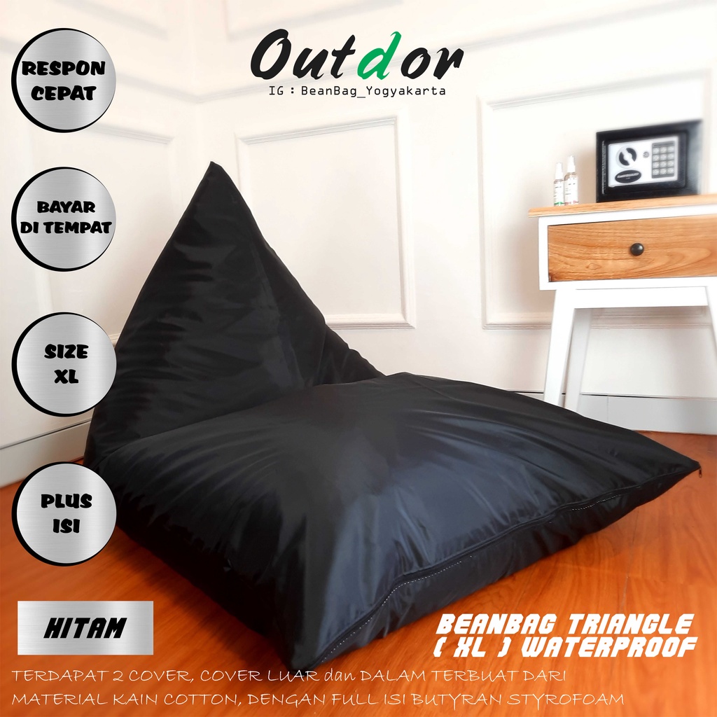 Jual Beanbag Waterproof Polos Sudah Plus Isi Styrofoam Ukuran Xl