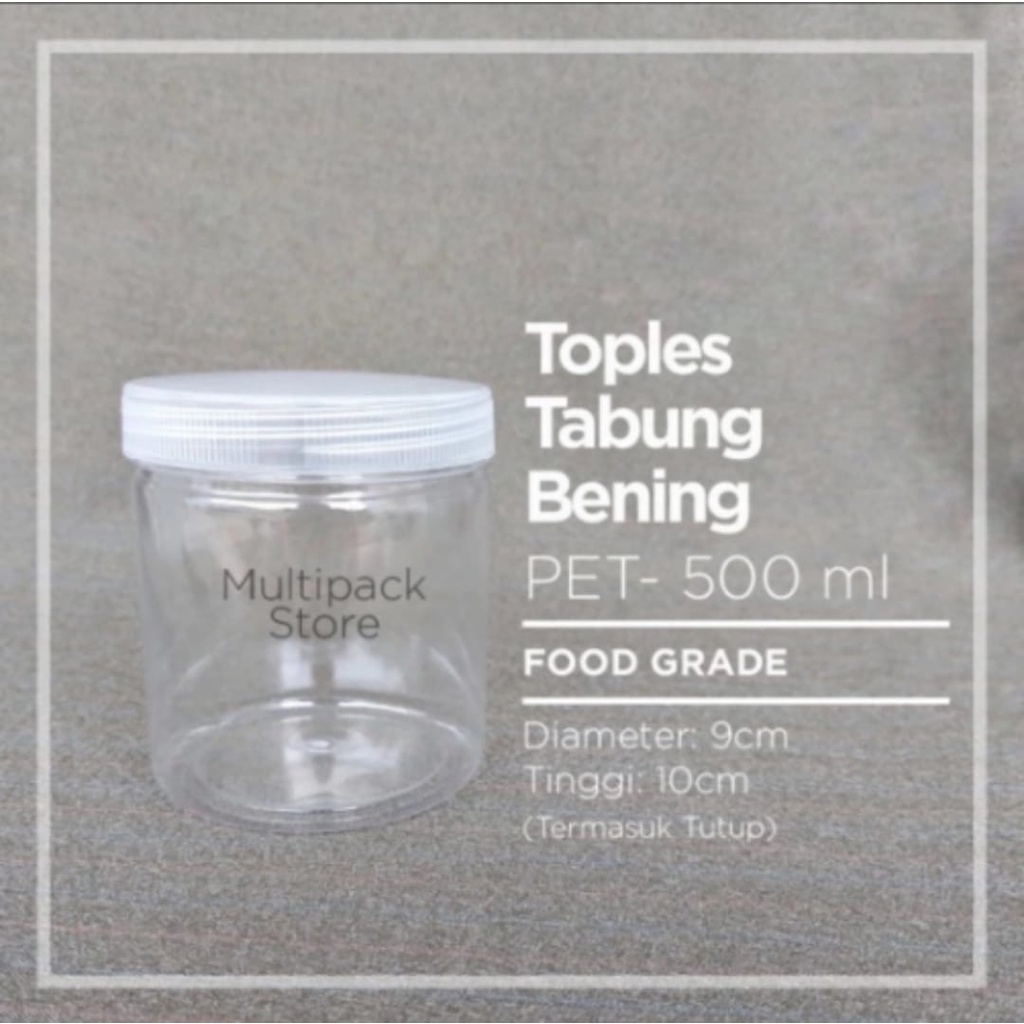 Jual Toples Tabung Silinder Plastik 500 Ml 600ml Toples Kue Snack