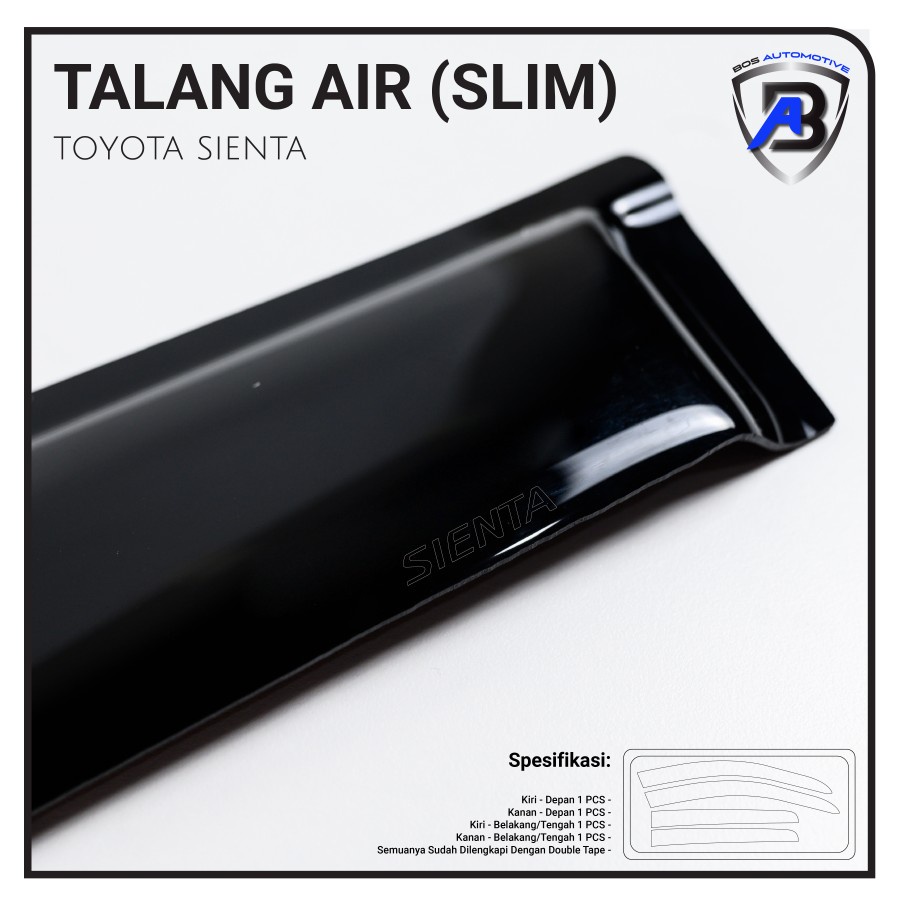 Jual Talang Air Pintu Mobil Toyota Sienta Model Slim