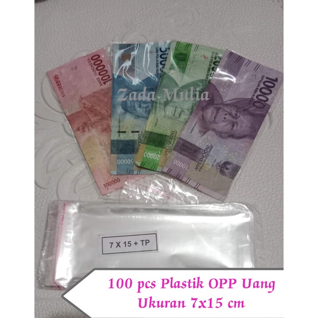 Jual Pcs Plastik Opp Uang Ukuran X Cm Plastik Lem Buket Uang