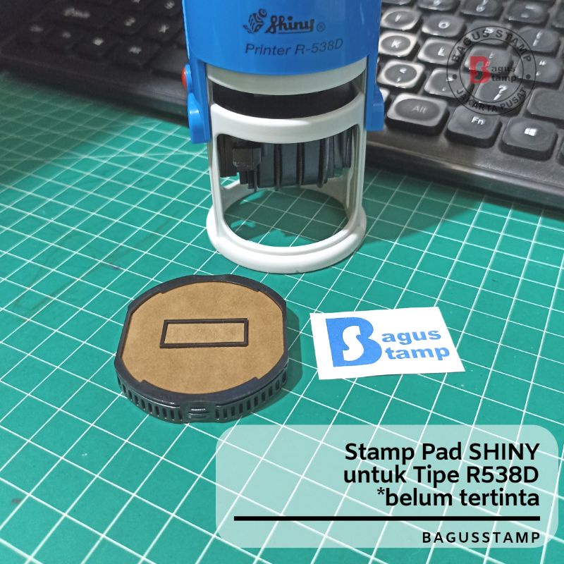 Jual Stamp Pad Self Ink Shiny Bulat Oval Bantalan Stempel Shiny