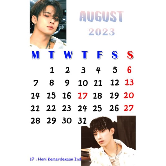 Jual 2023 SEVENTEEN Version 2 Carat KPOP Table Calendar Kalender Meja