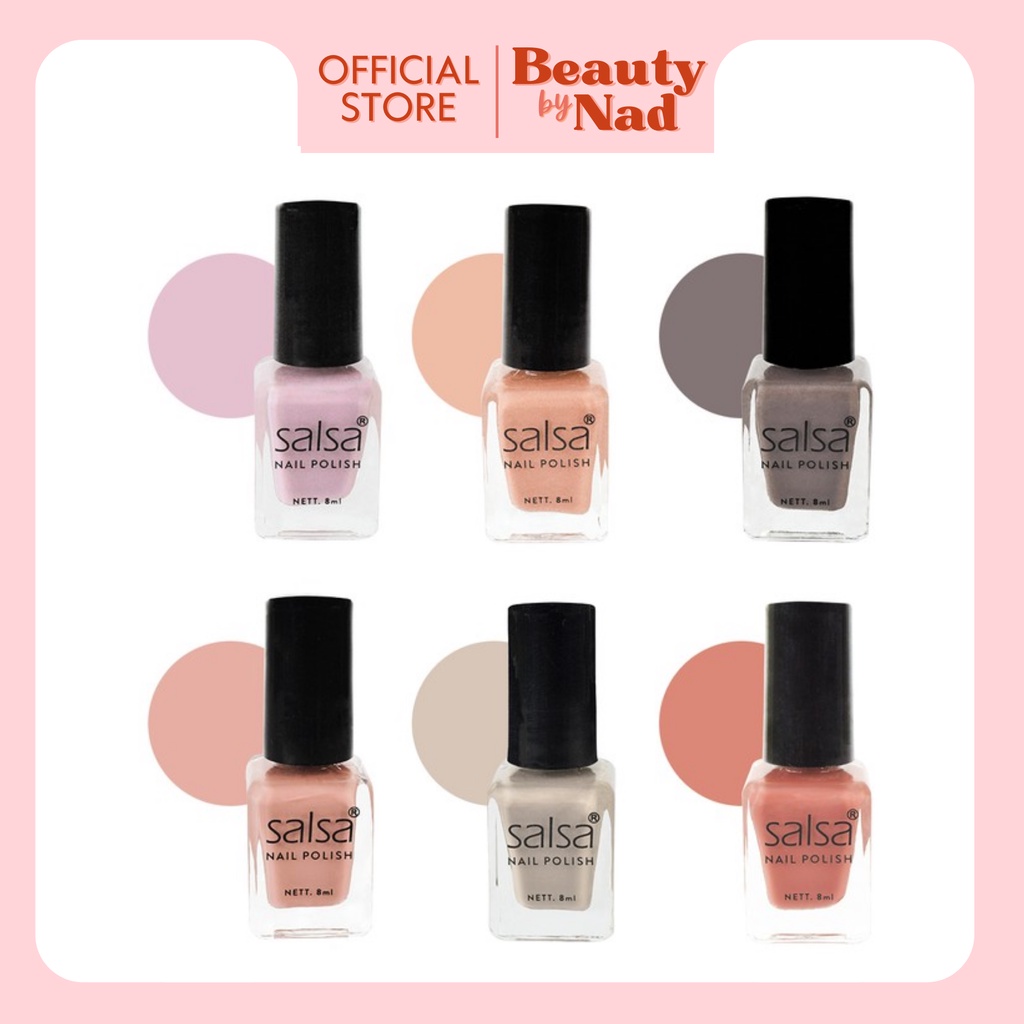 Jual SALSA Nail Polish Nude Kutek Tahan Lama Cat Kuku Isi 6pc