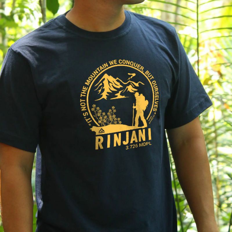 Jual Kaos Gunung Rinjani Mountnesia Baju Pendaki Shopee Indonesia