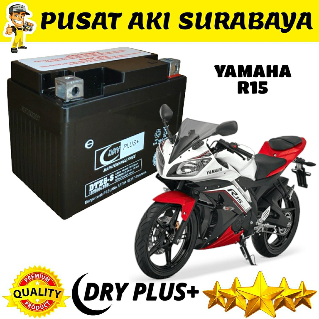 Jual Pusat Grosir Accu Motor Kering Dryplus Dtz S V Ah R Mio Soul