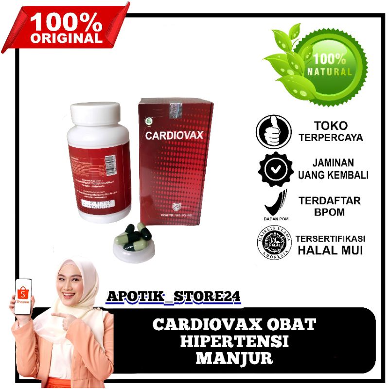 Jual CARDIOVAX 100 BPOM ORIGINAL OBAT HIPERTENSI STRUK JANTUNG ASAM