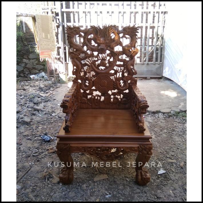 Jual Kursi Altar Sembahyang Model Ukir Relief Naga Kayu Jati Shopee