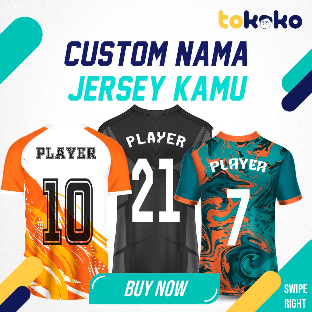 Jual Cetak Nama Dan Nomor Punggung Jersey Bola Custome Name Nameset