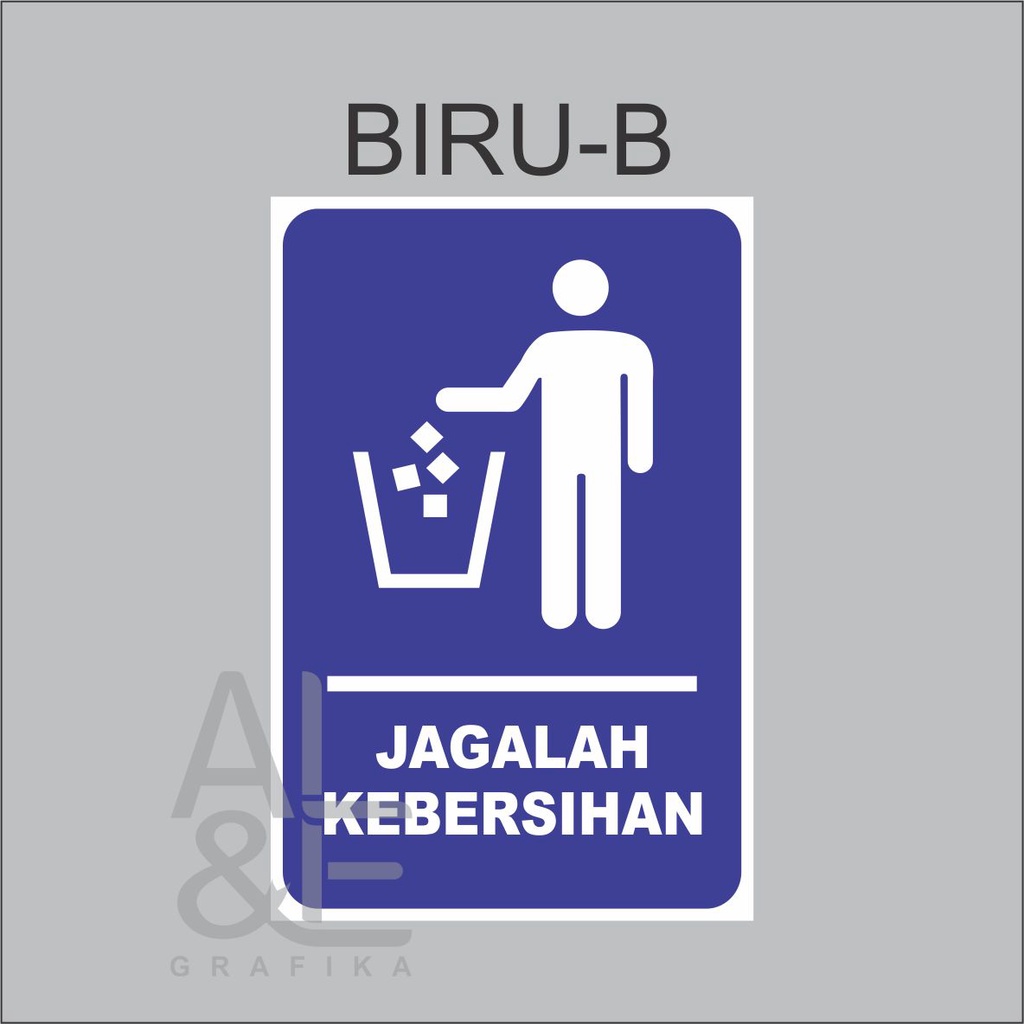 Jual Dilarang Buang Sampah Sembarangan Stiker Ritrama Uk X Cm