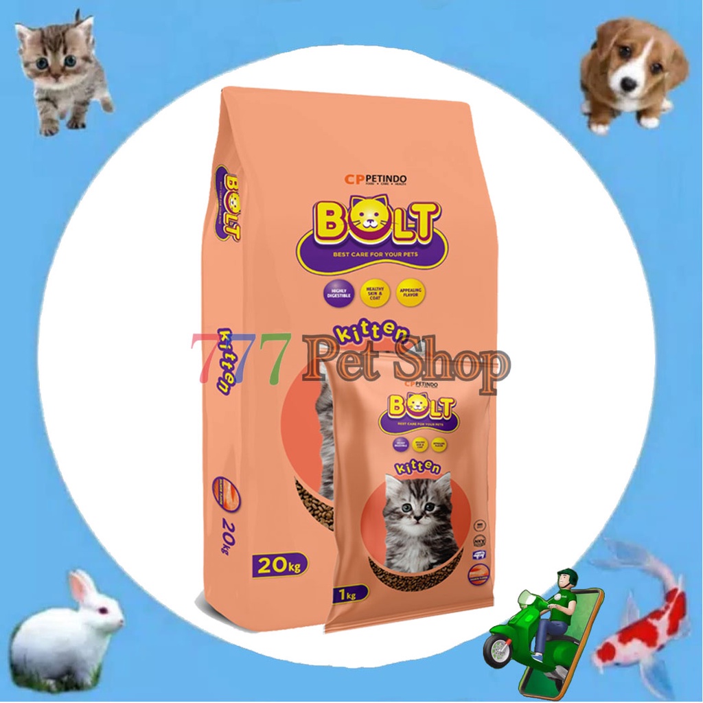 Jual Makanan Kucing Kering Bolt Kitten Salmon Kg Gosend Grab