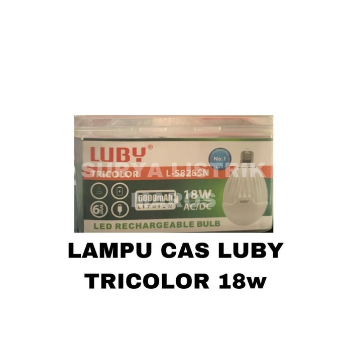 Jual LAMPU CAS LUBY LED TRICOLOR 18 WATT EMERGENCY Shopee Indonesia