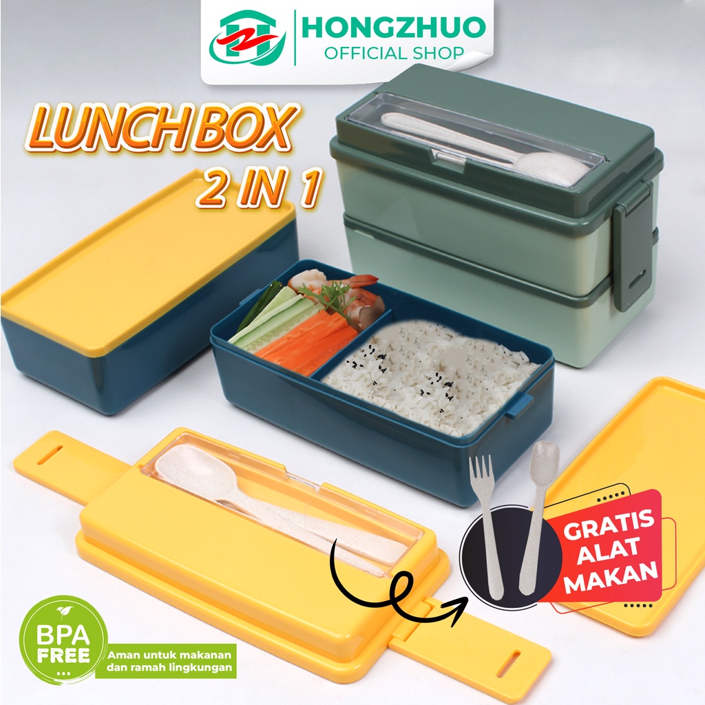 Jual Hongzhuo Kotak Makan Susun Kotak Makan Bento Bento Lunch Box Sudah