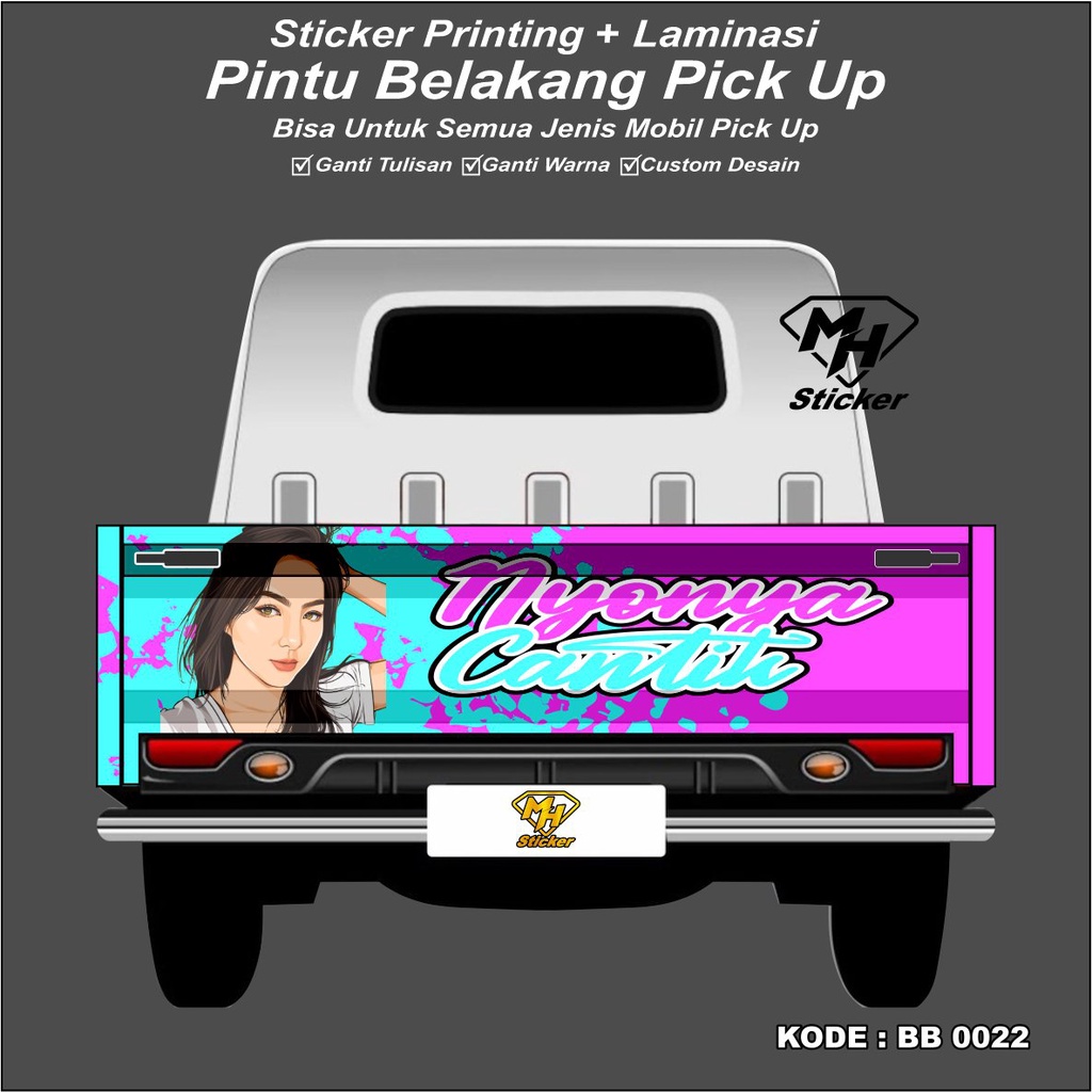 Jual Sticker Pintu Bak Belakang Pick Up Grandmax L Futura New Carry