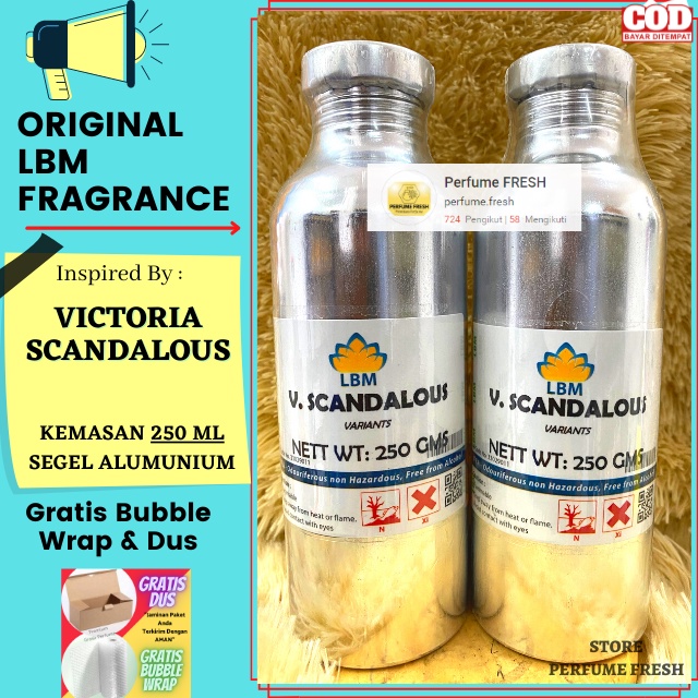 Jual VICTORIA SCANDALOUS 250 Ml SEGEL LBM Bibit Parfum Victoria