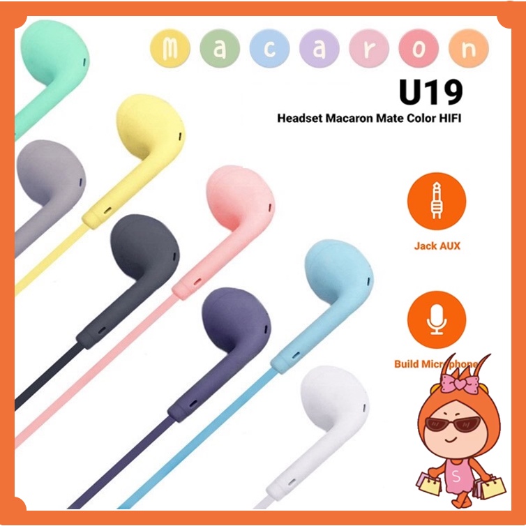 Jual Reseller Welcome H Earphone Macaron Color Matte U