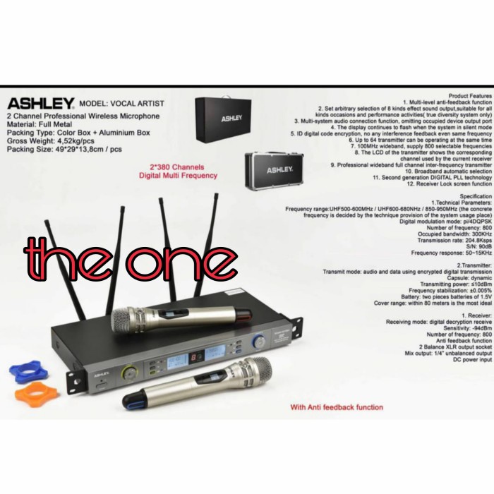 Jual Mic Wireless Ashley Vocal Artist Koper Original Shopee Indonesia