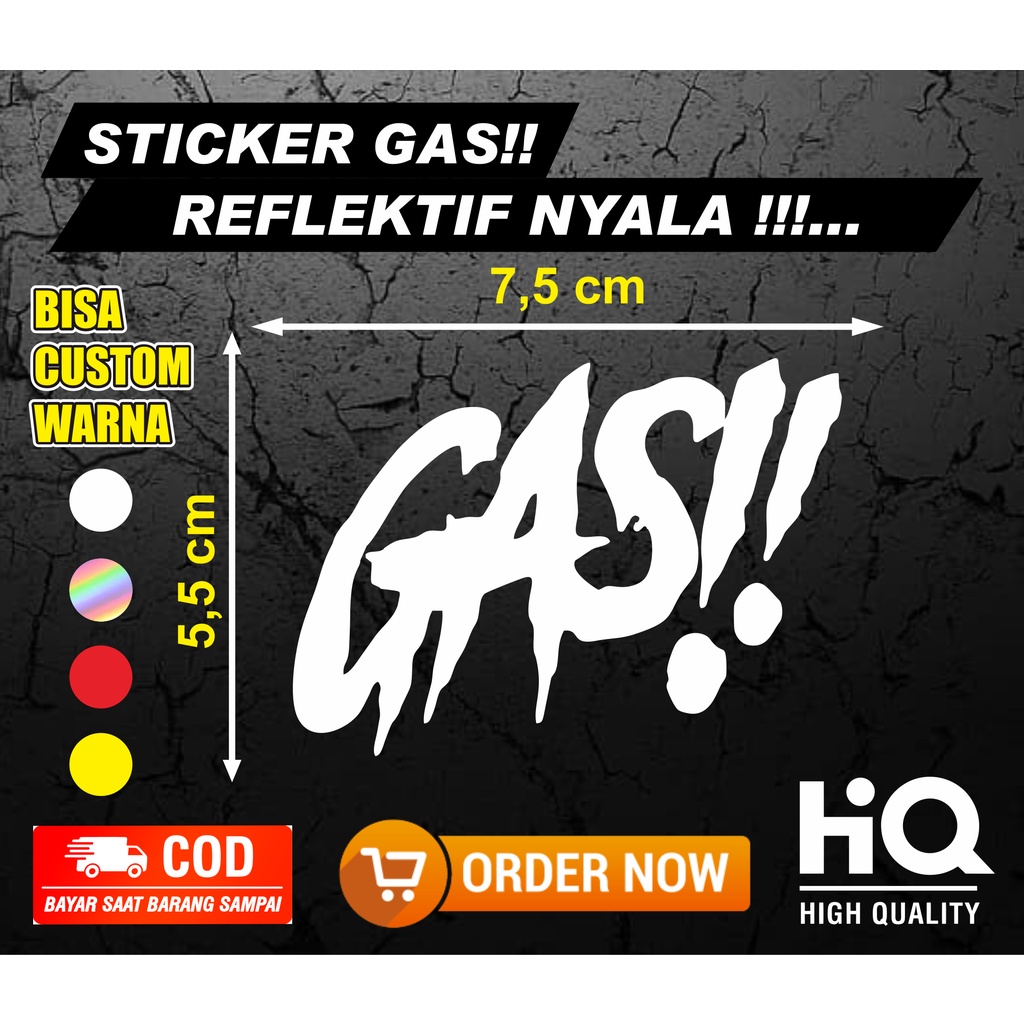 Jual Sticker Viral Gas Gas Hologram Shopee Indonesia