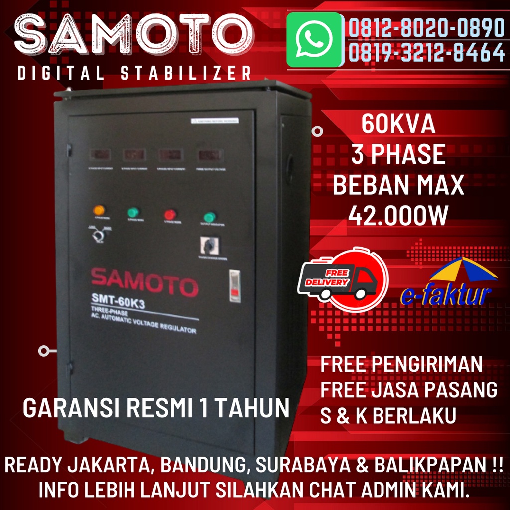 Jual Stabilizer Samoto Kva Phase Auto Volt Stabilizer Samoto