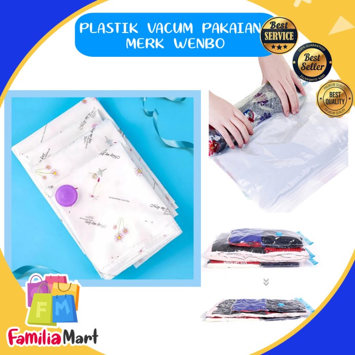 Jual Plastik Vakum Bag Wenbo Pakaian Baju Refill Vacuum Plastic Vacum