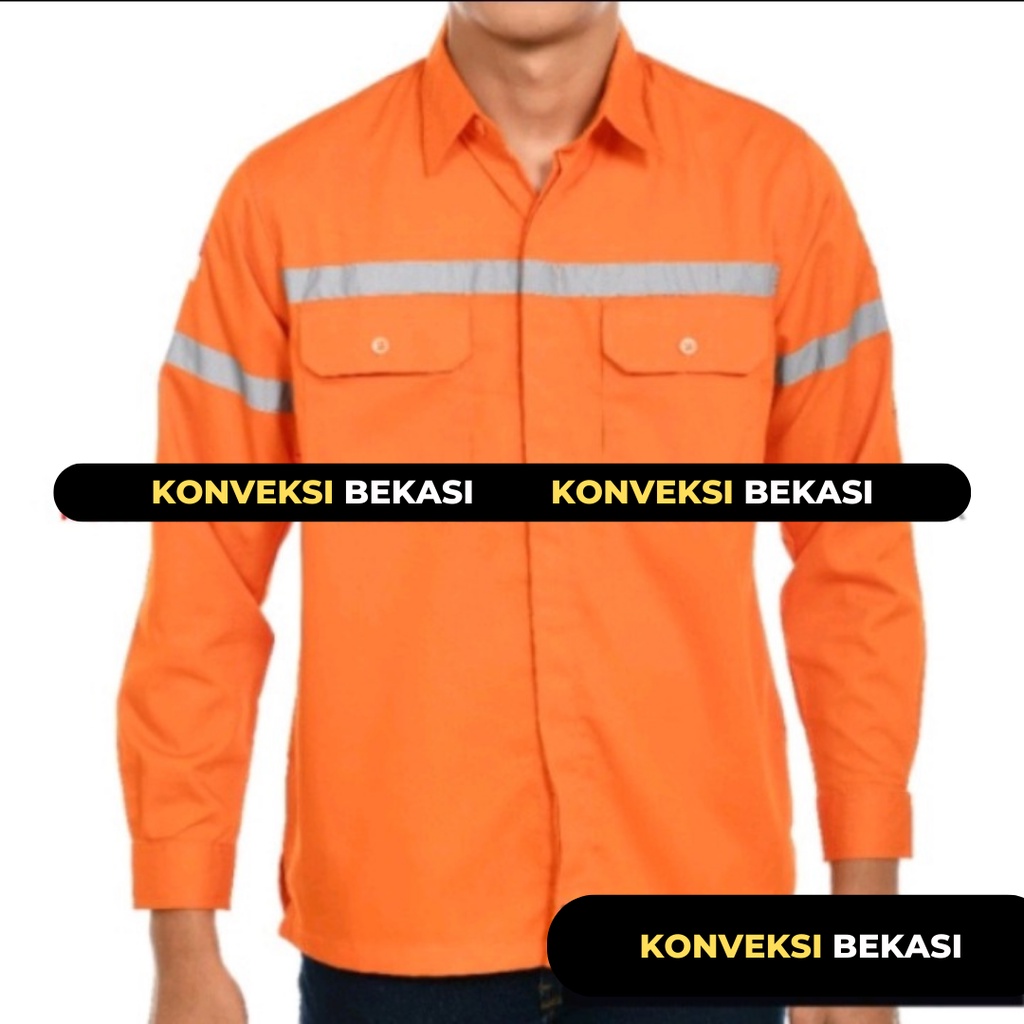 Jual Baju Wearpack Kemeja Safety K Proyek Tambang Lengan Panjang