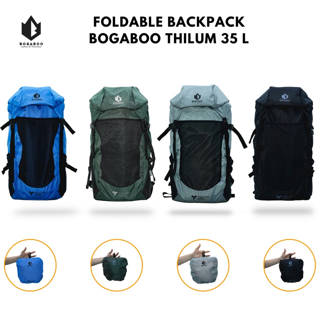 Jual FOLDABLE BACKPACK BOGABOO 35 LITER THILUM TAS WATERPROOF TAS