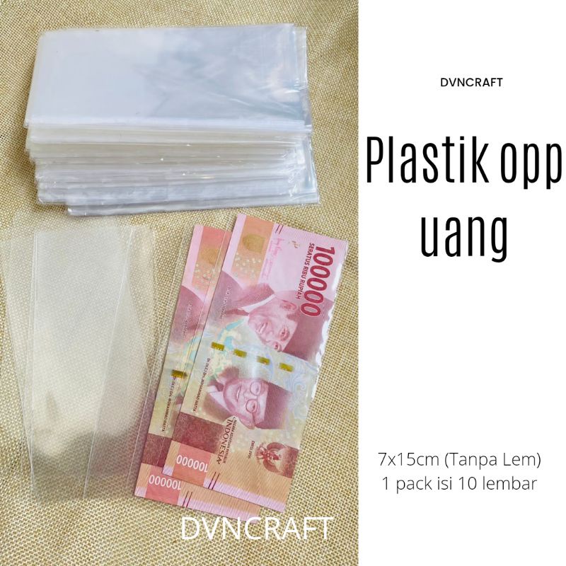 Jual Plastik Opp Uang Plastik Buket Uang Lembar Shopee Indonesia