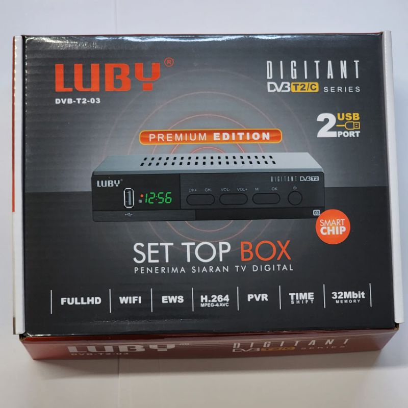 Jual STB LUBY DVB T2 02 Dan T2 03 SET TOP BOX Siaran TV Digital Full HD