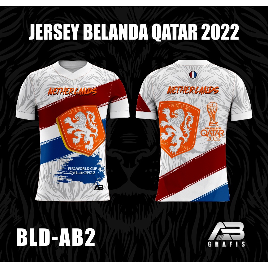 Jual Jersey Kaos Belanda Netherland Piala Dunia Qatar 2022 Shopee